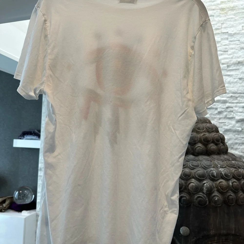 Lauren Moshi Wolf Rainbow Lightening Eye White Tee shirt Small - Picture 5 of 8
